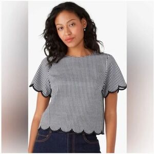 Kate Spade Jazzy Gingham‎ Scalloped Pointe Top Size XL